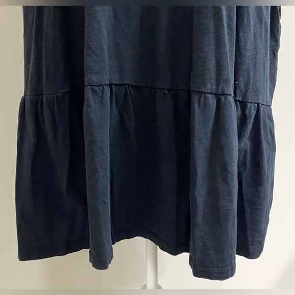 GAP Womens XXL Solid Black Sleeveless Tiered Ruffle Flounce Dress Classic Preppy - Picture 4 of 16